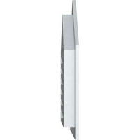 Ekena Millwork 22 W 22 H врв на врвот на теренот за проветрување: Функционален, PVC Gable Vent W 1 4 рамка за рамна трим
