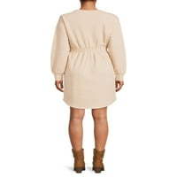 Време и време на женски фустан од џемпер на половината, големини XS-xxxl