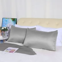 Уникатни поволни цени за свилени сатенски перници за сатенско опфаќа сет на сив крал