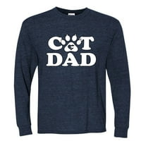 Диво Боби, Најдобар подарок за тато на мачки тато, поп култура, машка кошула со долг ракав, гроздобер морнарица на Хедер, мала