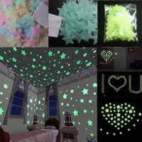 Детска Спална Соба Флуоресцентен Сјај Во Темни Ѕвезди Ѕид Налепници Сина Други