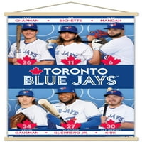 Торонто Блу ​​aysејс - Постери за тимски wallидови со магнетна рамка, 22.375 34