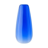 Gel Fantasy Long Coffin Jelly Nails, Blue