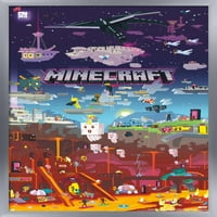 Minecraft-Светот Надвор Од Ѕид Постер, 22.375 34