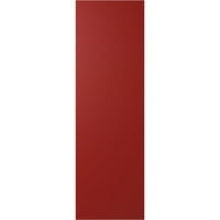 Ekena Millwork 12 W 64 H TRUE FIT PVC Diagonal Slat модерен стил фиксирани монтирани ролетни, оган црвено