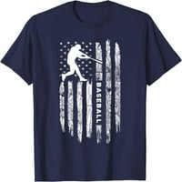 Американско Знаме Бејзбол Облека - Желба Дрво Бејзбол Маица