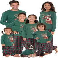 Семејство Ксингкинг Божиќни Пижами Комплет Жени Мажи Деца Пижами Елени Јп Врвови Карирани Панталони Облека За Спиење
