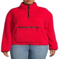 Без граници на плус големина на јуниори плус фау sherpa pullover