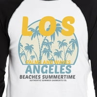 Лос Анџелес Плажи Лето Менс Гроздобер Дизајн Бејзбол Кошула