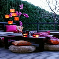 LED осветлена розова орхидеја и свеќа за внатрешни свеќи за внатрешни работи на Патно, платно, wallидна уметност 15,75 11,75