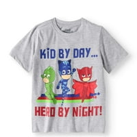Графичка маица за момчиња '' Дете од ден, херој ноќе '