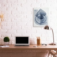 Stuple Industries слоевит сина непро opирна форма на Централниот круг Апстрактна платно wallидна уметност, 30, дизајн по Грејс