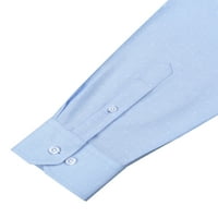 Мода за печатени полки за печатени пол-точка-точка, вклопуваат кошула за фустани со долг ракав