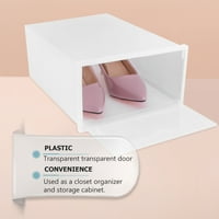 Комплет Кутии за чевли Од 12, Проѕирни Пластични Кутии За Складирање Чевли Што Може Да Се Наредат, Капка Преден Чевел Бо Со