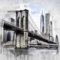 Бруклин Мост Хоризонтот - ПЛАТНО ИЛИ ПЕЧАТИ ЅИД УМЕТНОСТ