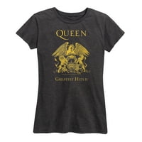 Кралицата Логото Злато-Женски Краток Ракав Графички Маица