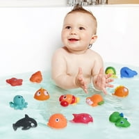 Забавни мали играчки Велигденски јајца префилирани со играчки за бања со квири, изновидни играчки за морски животински бањи