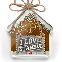 Украс Печатени Еднострани Табла Со Сакам Истанбул Божиќ Неонблонд