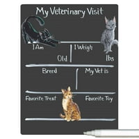 Кохас мачки ветеринар посета на пресвртница од табла, од, светла маркер