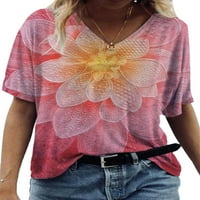 Pfysire Women v вратот цветна маица врвови лето баги случајна блуза виолетова