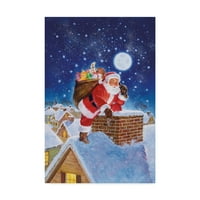 Трговска марка ликовна уметност „Дедо Мраз на покривот“ Арт од Хал Френкк
