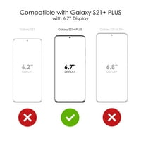 Посебна Јасна Хибридна Кутија Отпорна На Удари За Galaxy S21+ плус 5g - Tpu Браник, Акрилен Грб, Заштитник На Екранот Од Калено