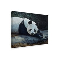 Трговска марка ликовна уметност „панда“ платно уметност од 'рѓосан Френтнер