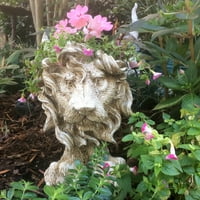 Домаќини Антички бел лав лаглен маскота животинска статуа Хумористичен сад за садови