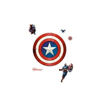 Фатхед Капетан Америка: Шилд-Одмаздници Соберат-Гигант Официјално Лиценциран Марвел Отстранлив Ѕид Налепница