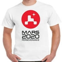 Марс Упорност Логото Бела Кошула-XL
