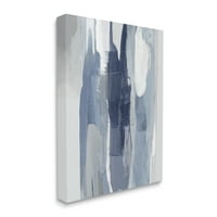 Слоеви на „Ступел индустрии“ на сини и бели апстрактни движења, 48, дизајнирани од Jackеки Хансон