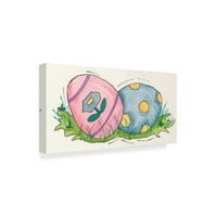 Трговска марка ликовна уметност „Велигденски јајца“ центрирано од платното од Беверли Johnонстон