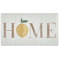 Sohome Cozy Living Home Lemon Lemon Anti-Fatigue Kitchen Mat, Off White Yellow, 20 X36