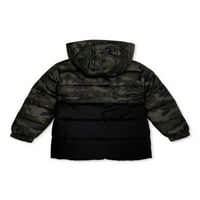 Ixtreme Boys Camo Print Colorblock Puffer Cout, големини 4-18