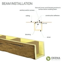 Ekena Millwork 12 W 4 H 22'l 3-страничен пеки кипарис ендуратан фау дрво тавански зрак, премиум орев