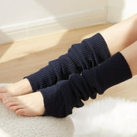 псиакги есенска облека за жени чорапи топли жени плетење глуждови зимски чорапи цврсти чувајте топли хеланки чорапи темно сина