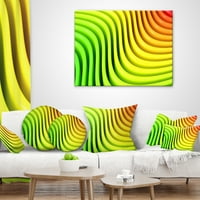DesignArt Works Wainbow Colors Bave - Апстрактна 3D дигитална перница за фрлање - 18x18