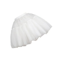 Белите жени Hoopless Petticoat underskirt Tutu Scirt Crinoline Cosplay фустан што покажува сценски костум