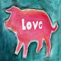 Љубов Свиња Постер Печатење Од Линда Вудс