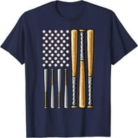 Ретро Бејзбол Американско Знаме-Гроздобер Бејзбол Знаме Маица