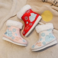 Akiihool Booties за девојки дете пискави чизми за деца зимски топли чизми