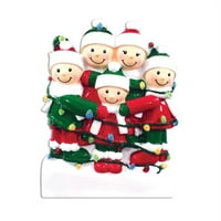 Семејни серии заплеткани во светла семејство на персонализиран Божиќен украс направете се-себе
