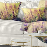DesignArt Гроздобер фотографија од диво виолетова цвет - Перница за цвеќиња - 12x20