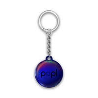 Popl Keychain - Дигитална визит -картичка и додаток за телефон - ознака NFC што веднаш ги споделува социјалните медиуми, музика,