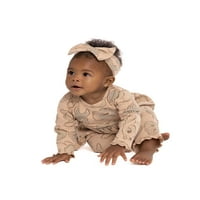 Дизни Бамби бебе девојки врвни, панталони и лента за глава, сет од 3 парчиња, големини 0 3- месеци