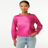 Изматете го женскиот џемпер од метална фолија