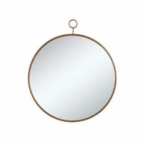 Компанија за подметнување Преоден Кружен Дизајн Огледало, Злато 36 х30