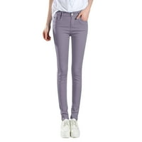 Обични Панталони За Жени Високи Модни Жан Класични Фармерки Со Еднобојни Фармерки Обични Обични Тесни Фармерки Големина И
