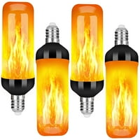 E LED трепкање пламен сијалица наопаку режими на ефект на сијалички
