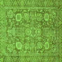 Ахгли Компанија Внатрешен Правоаголник Ориентални Зелени Килими Од Традиционална Област, 6'9'